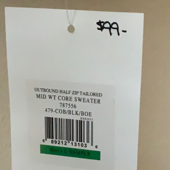 Spyder Men’s Outbound 1/2 Zip Mid-Weight Core Sweater-Cob/Blk/Boe - Large - Picture 4 of 13